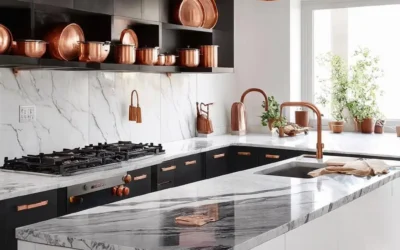 Transform Your Kitchen with High-Contrast Marble Elegance